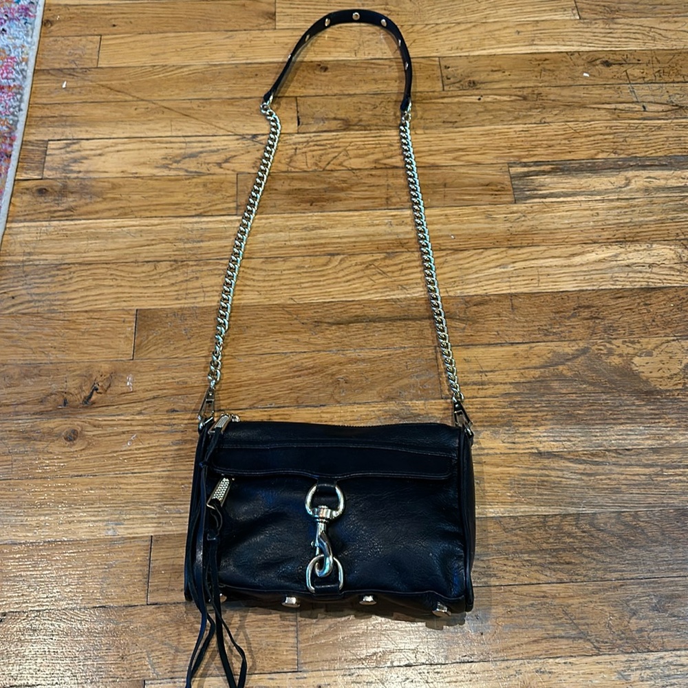 Rebecca Minkoff Mini M.A.C bag in black/light gold